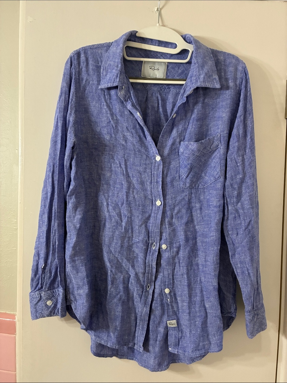 Rails Lavender-Blue Linen Button Shirt
